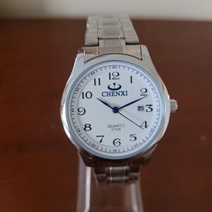 Brand New Chenxi Silver and White Quartz Men's Watch